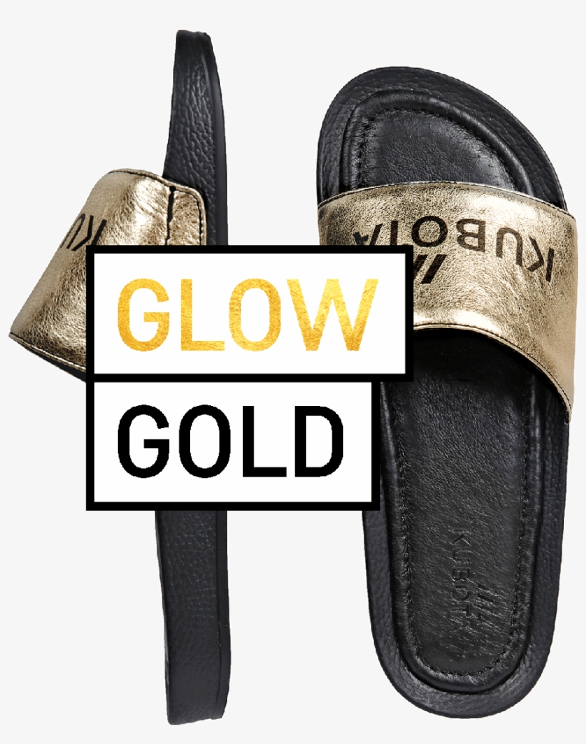 Klapki Kubota Glow Gold Napis - Kubota Buty, transparent png #9364783