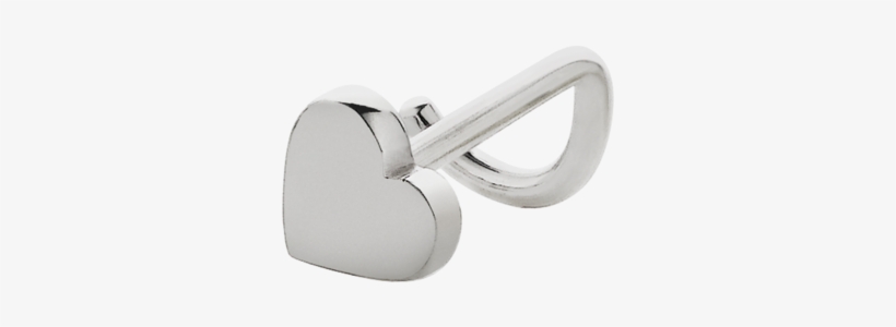 Heart Nose Stud - Silver, transparent png #9365045