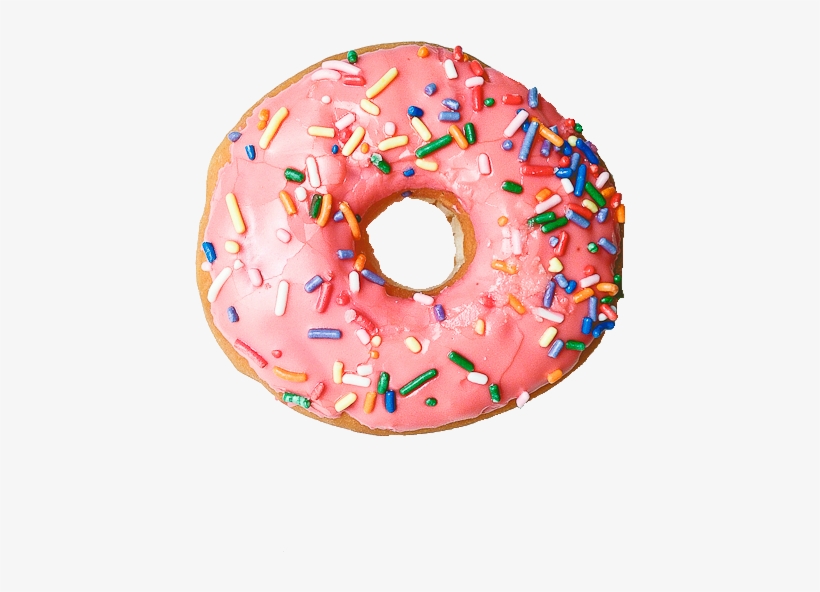 Pink Rainbow Sprinkle Donut, transparent png #9365164