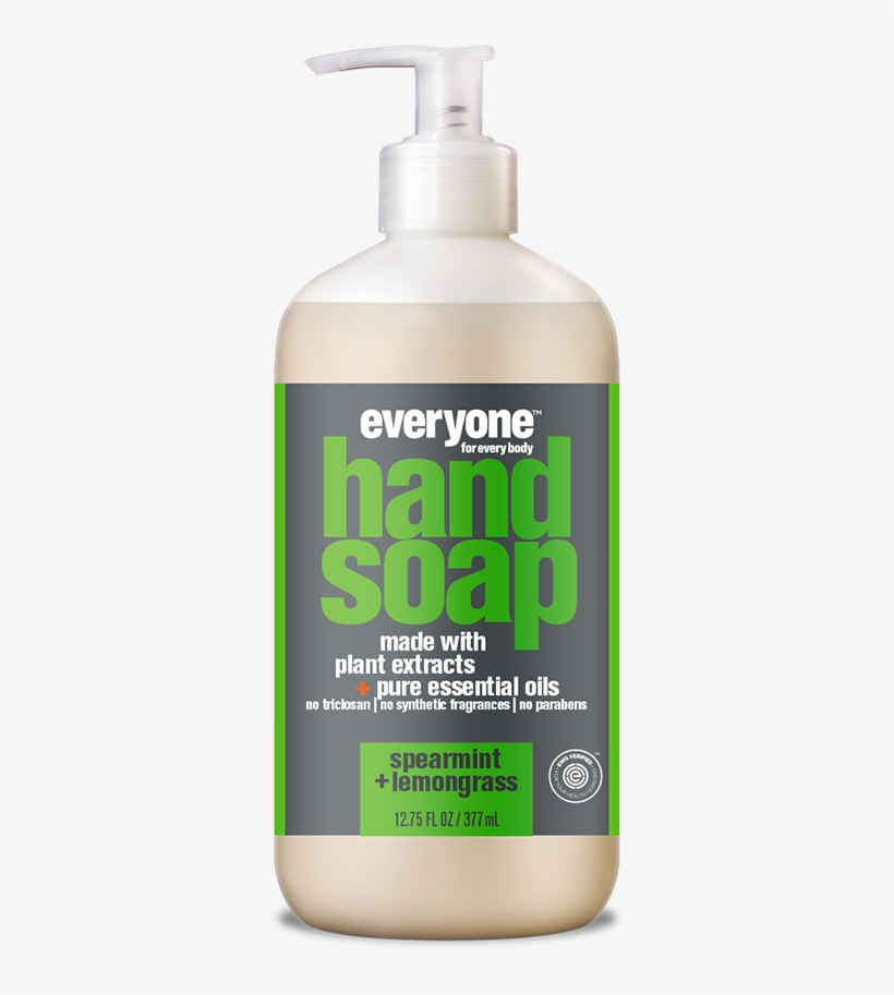 Everyone Spearmint & Lemongrass Botanical Hand Soap - Liquid Hand Soap, transparent png #9365294