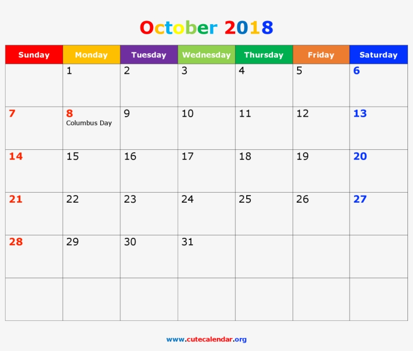 Jpg Royalty Free Library October Cute Month Printable - Disney Calendar April 2018, transparent png #9366129