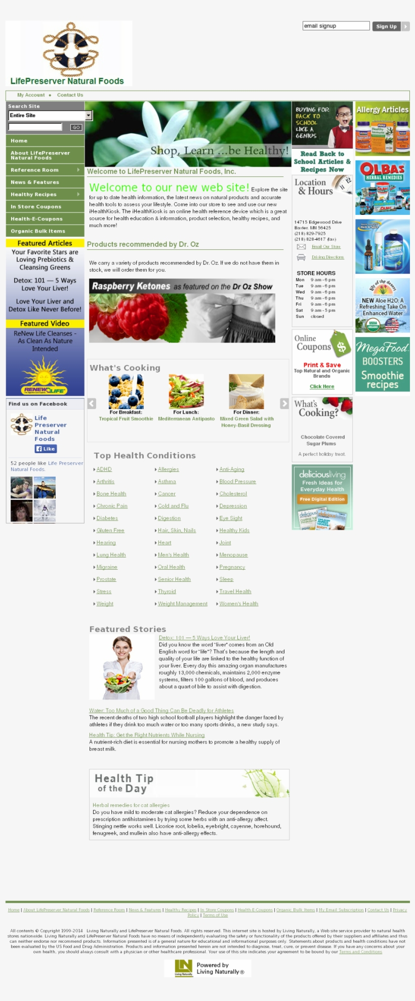 Lifepreserver Natural Foods Competitors, Revenue And - Web Page, transparent png #9366696