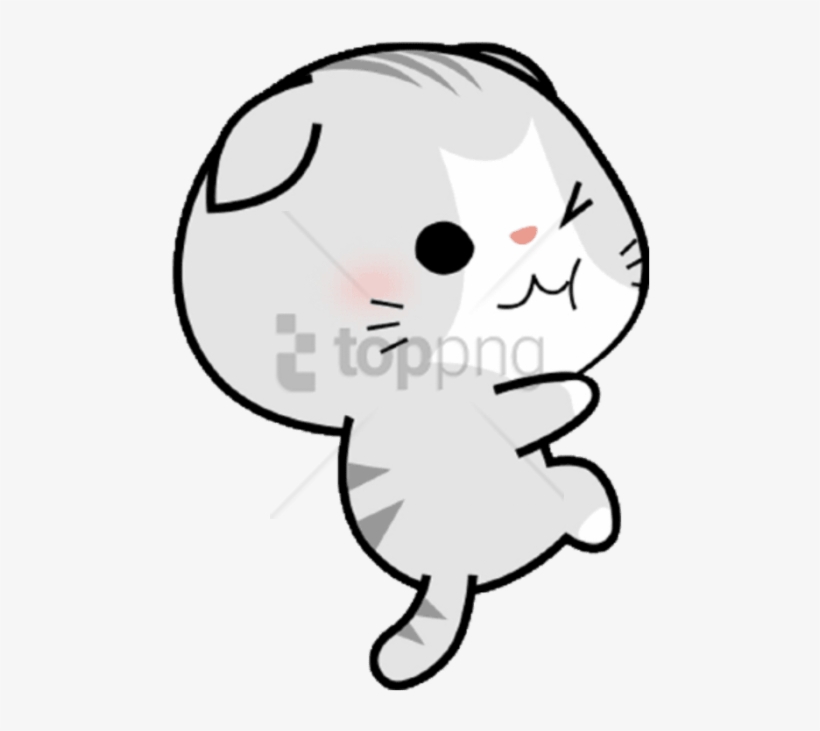 Free Png Stickers De Picsart Kawaii Png Image With - Cute Cat Head Cartoon Png, transparent png #9367159
