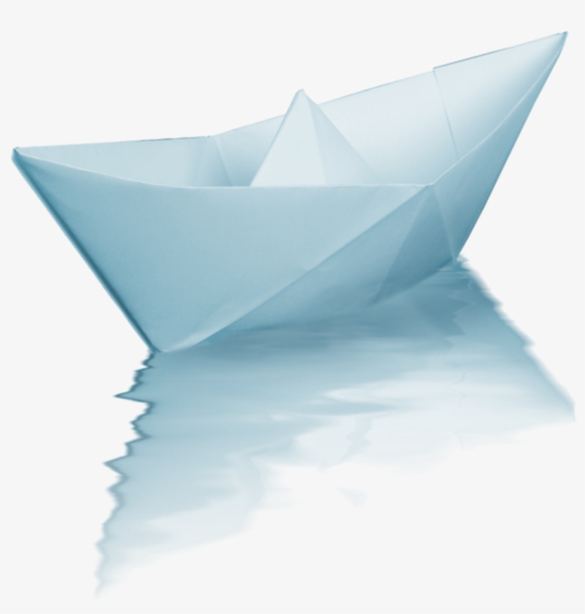 Water Paper Boat Swim Ftestickers - Paper Boat In Water Png, transparent png #9367266