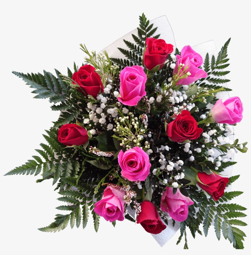 Pink Rose Bouquet - Garden Roses, transparent png #9368263