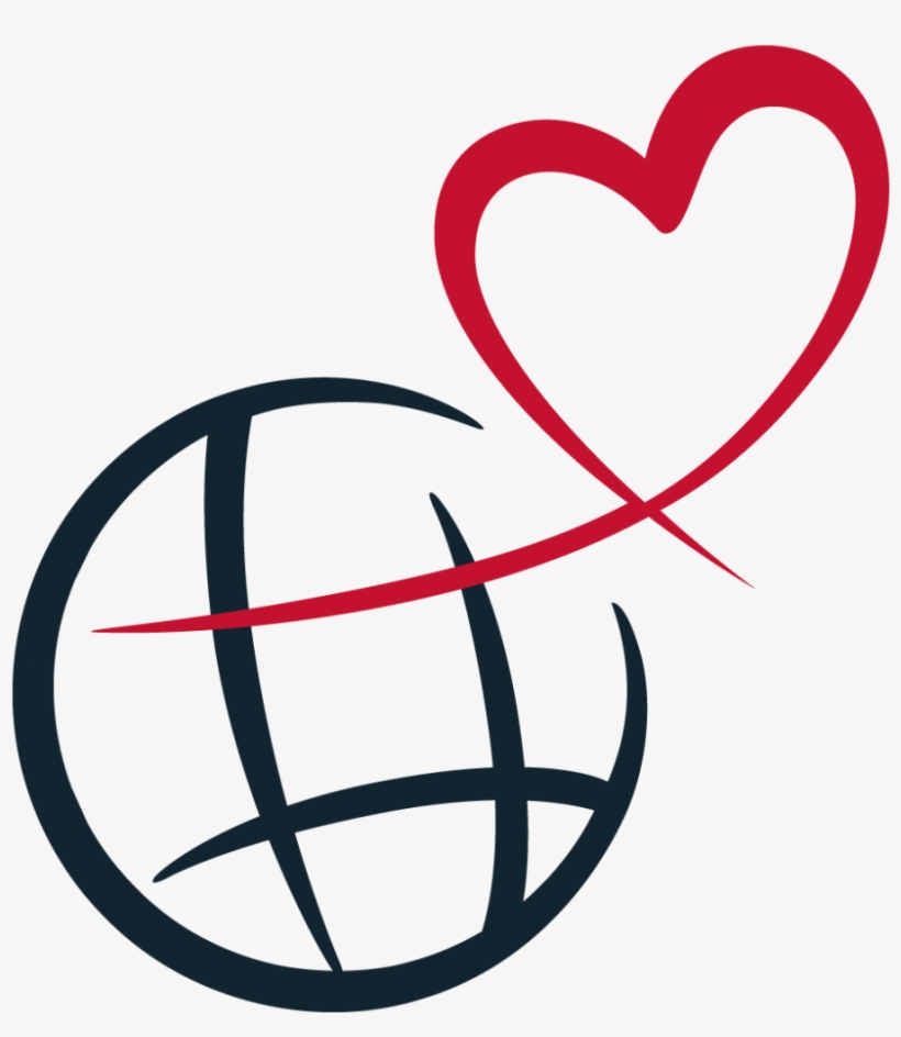 Globeheartlogo - Globe Heart Logo, transparent png #9368448