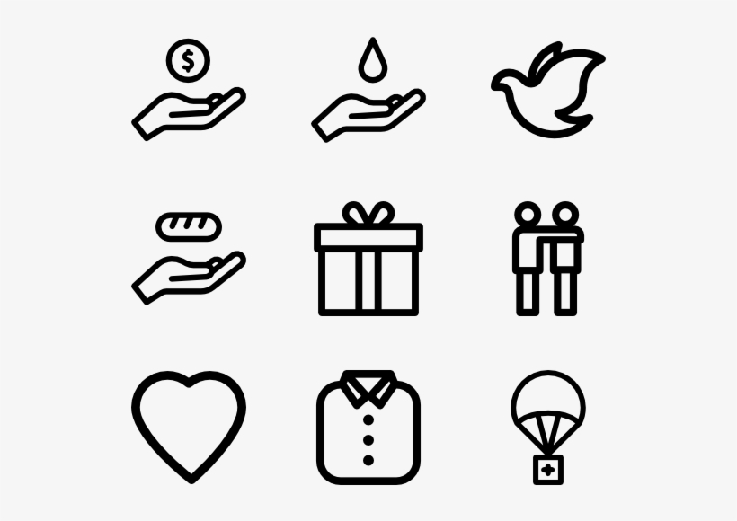 Charity Icons - Charity Donation Icons, transparent png #9368891