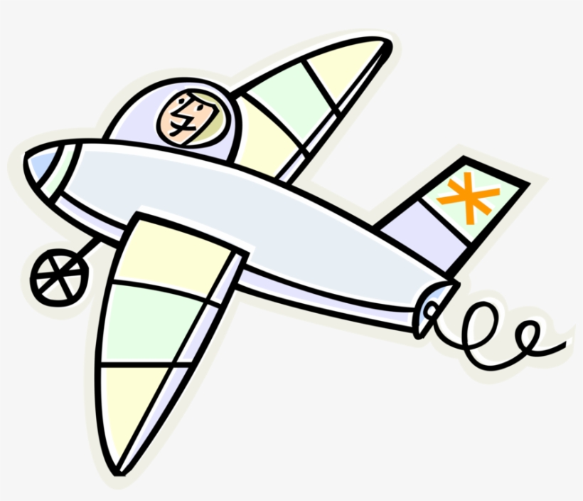 Vector Illustration Of Glider Heavier Than Air Aircraft, transparent png #9369052