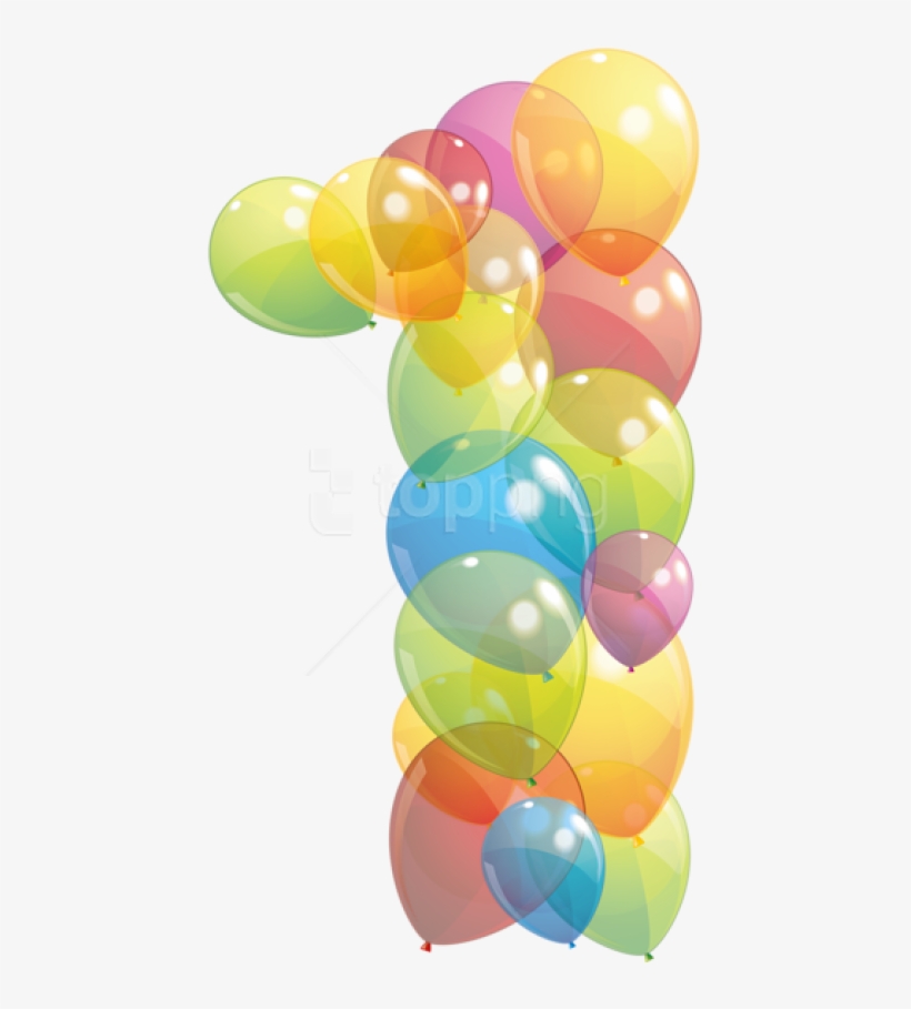 Free Png Download Transparent One Number Of Balloons - Clipart Balloons Png Balloon Birthday, transparent png #9369123