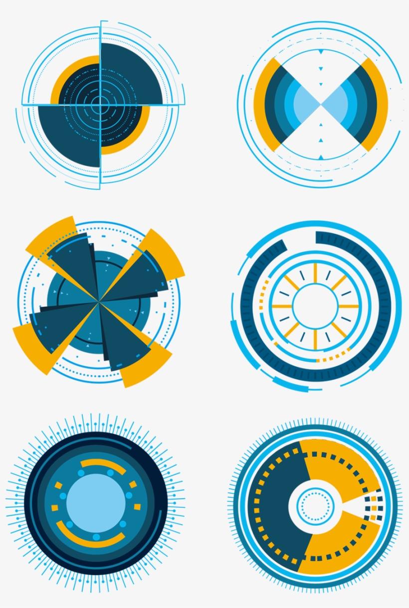 Tech Frontière Bleu Futuriste Cadre Png Et Psd - Circle, transparent png #9369330