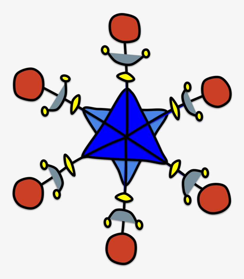 Star Of David Snowflake, Multicolor 1, Png - Snowflake-purple, transparent png #9370106