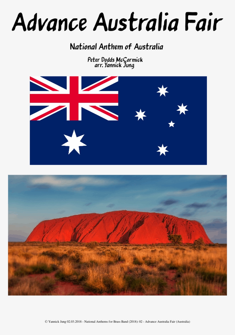 Advance Australia Fair - Printable Australian Flag, transparent png #9370978
