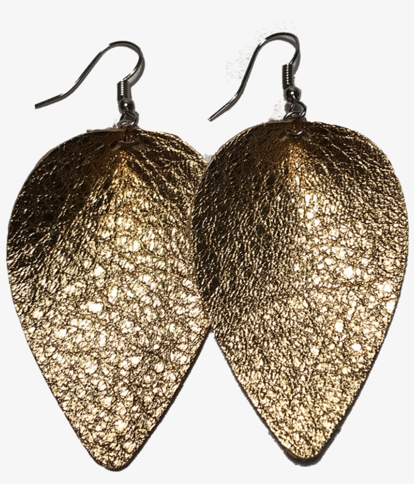 Gold Leaf Earrings, transparent png #9371595