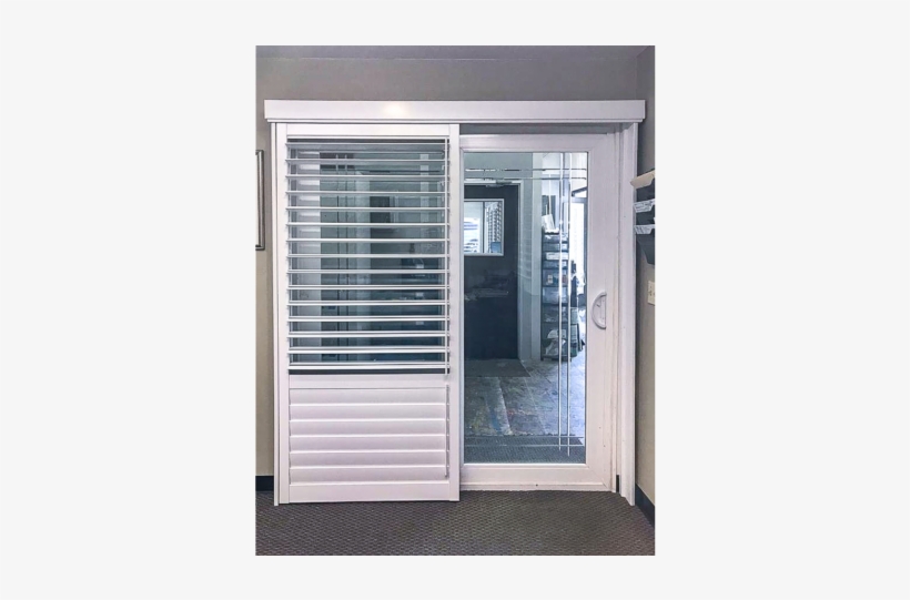 Sliding Shutter Door - Sliding Door, transparent png #9372283