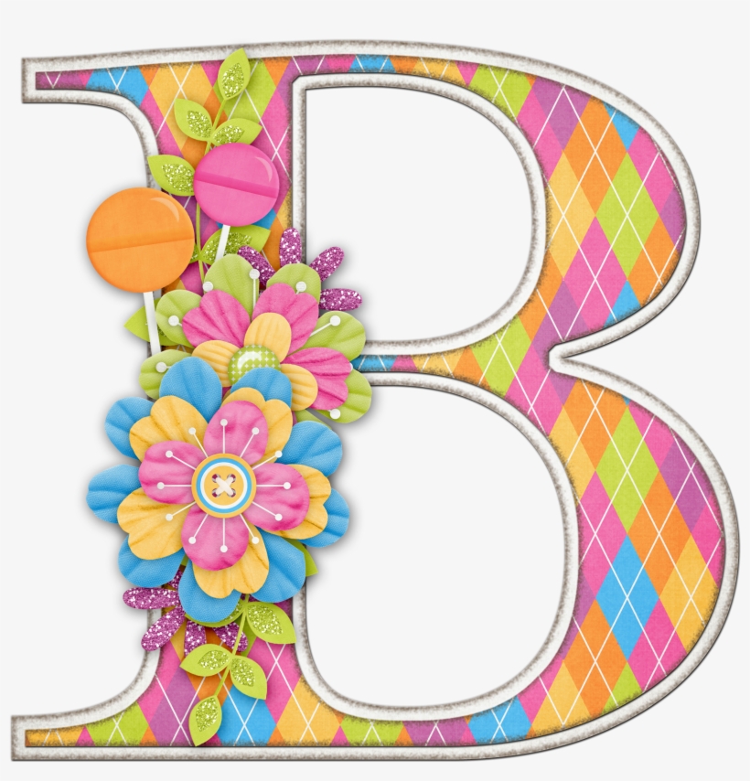 Alfabeto Colores Y Flores B Abecedario Pinterest Ⓒ - Letras De Flores Em Png, transparent png #9373444