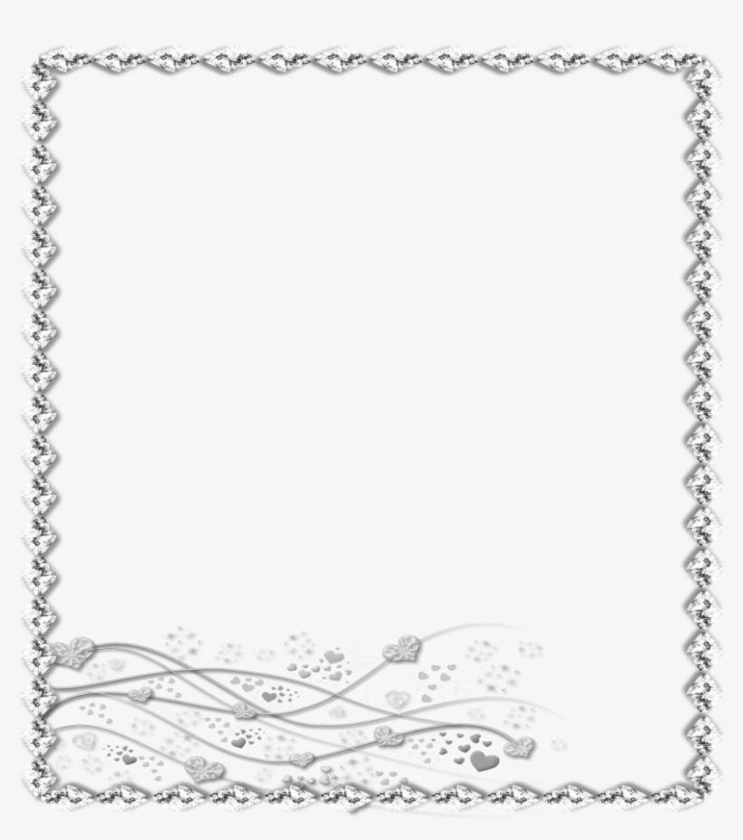 #mq #silver #diamond #diamonds #frame #frames #border - Line Art, transparent png #9373684