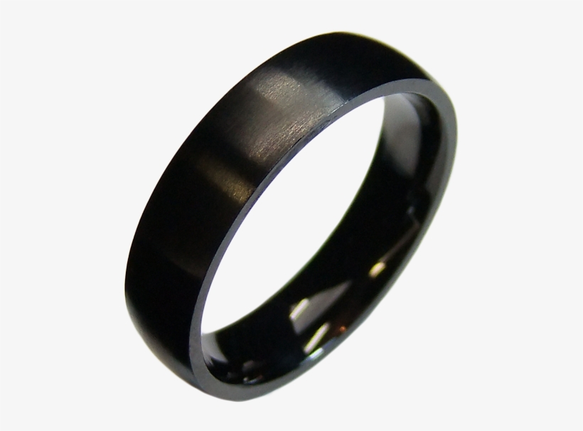 1 Black Ring Stainless Steel - Bangle, transparent png #9374071