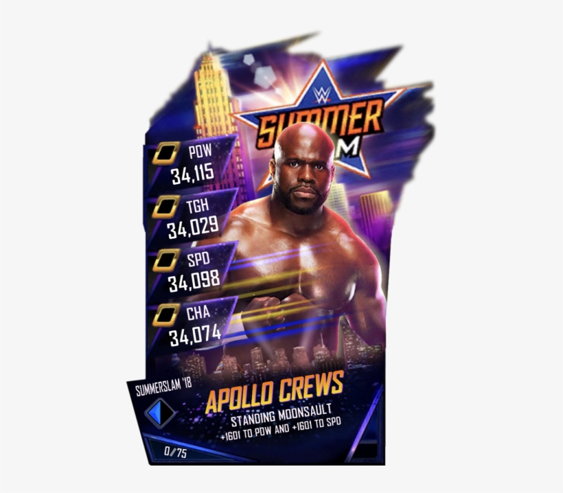 Wrestlemania Supercard Apollocrews R10 Summerslam Supercard - Wwe Supercard Ss18 Cards, transparent png #9374236