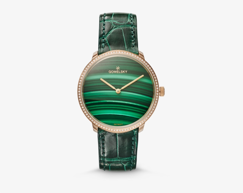 Audry Watch - Malachite - Analog Watch, transparent png #9374323