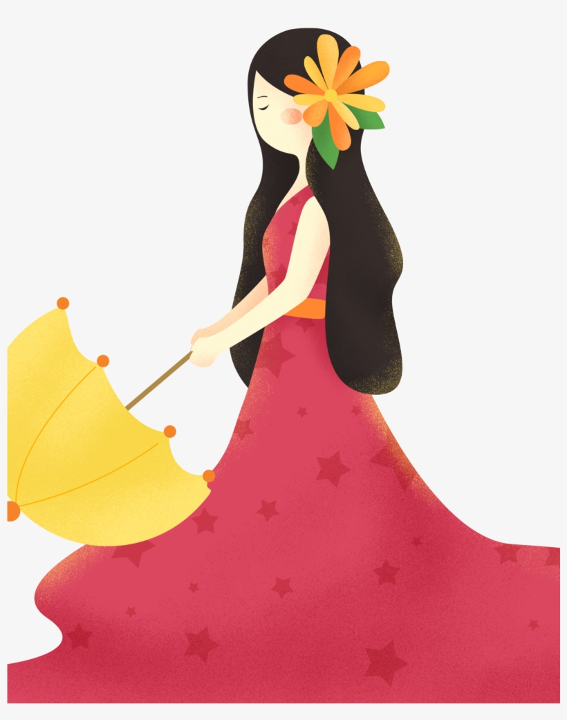 Ethnique Dessin Animé Fleur Rose Png Et Psd - Portable Network Graphics, transparent png #9374337