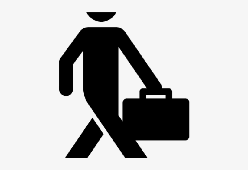 Businessman Clipart Suitcase - Man Walking Icon Png, transparent png #9374825
