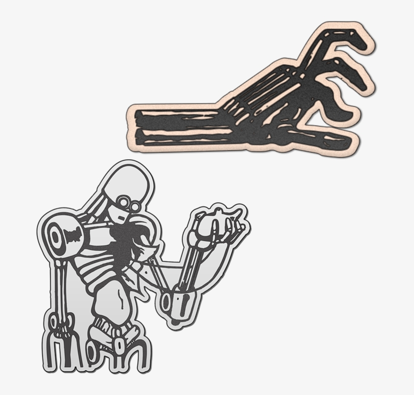 Robot Hand Pin Pack - Illustration, transparent png #9375228