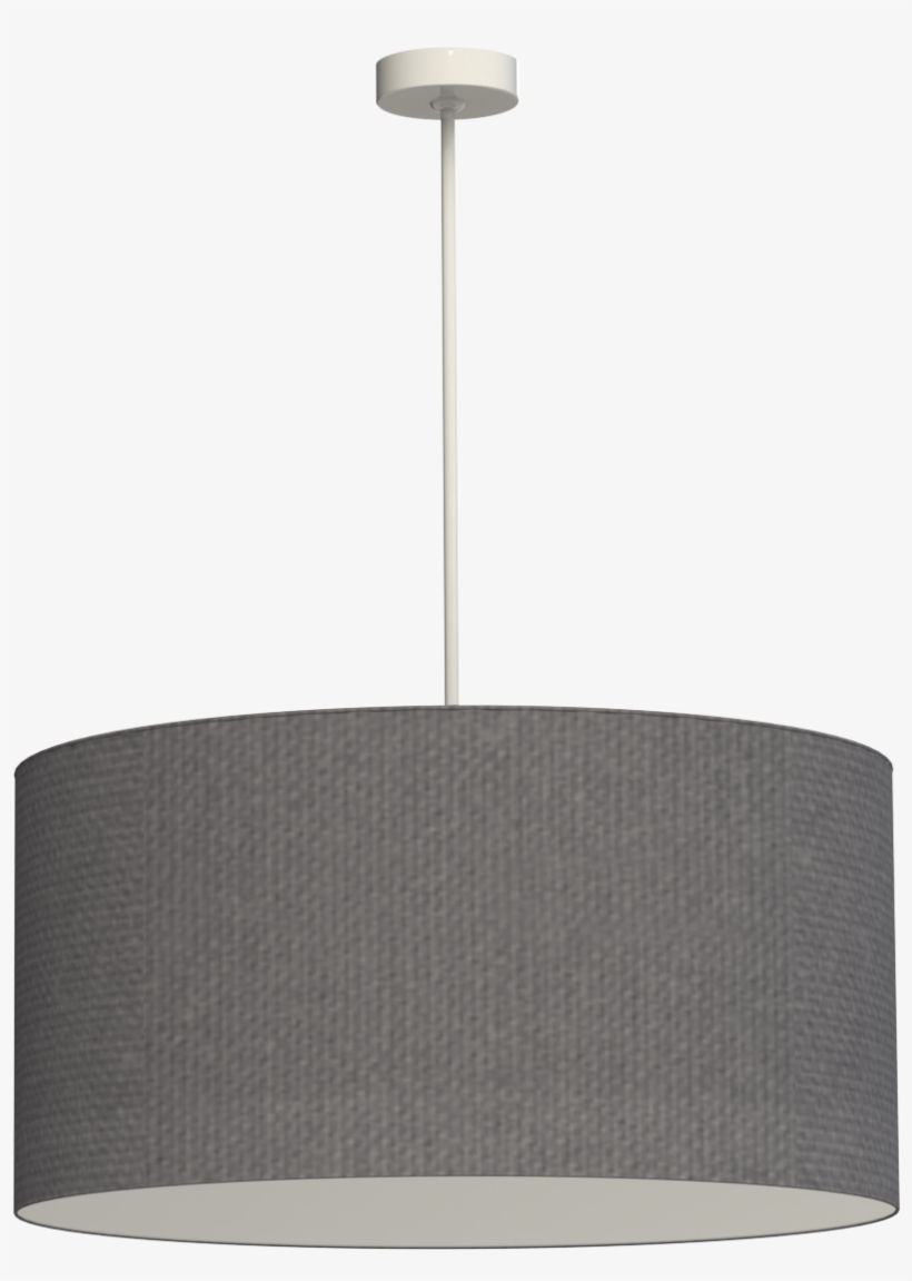 Custom Swivel Rigid Stem Round Drum Pendant Light - Grey Light Fitting, transparent png #9375952
