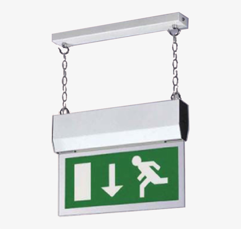 Exit Light Hanging Type - Chain, transparent png #9376078