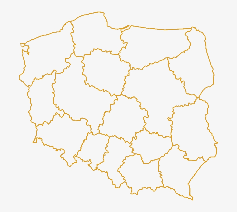Kontur Polski Z Województwami, transparent png #9377319