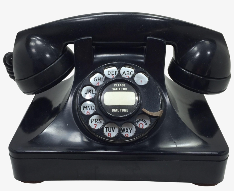 Black North Electric Galion Rotary Dial Telephone - Corded Phone, transparent png #9379917
