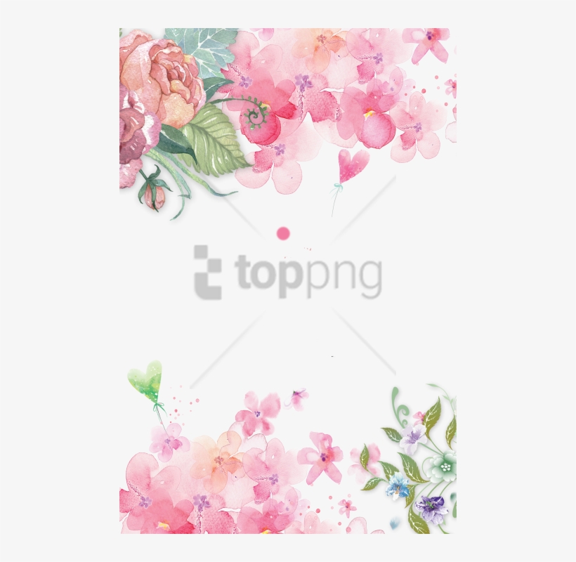 Free Png Watercolor Flowers Shading, Pink Flowers, - Pink Watercolor Flowers Png, transparent png #9380056