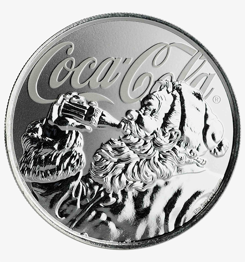 Silver Coca-cola Holiday Coin - Coca Cola Holiday Coin, transparent png #9380653