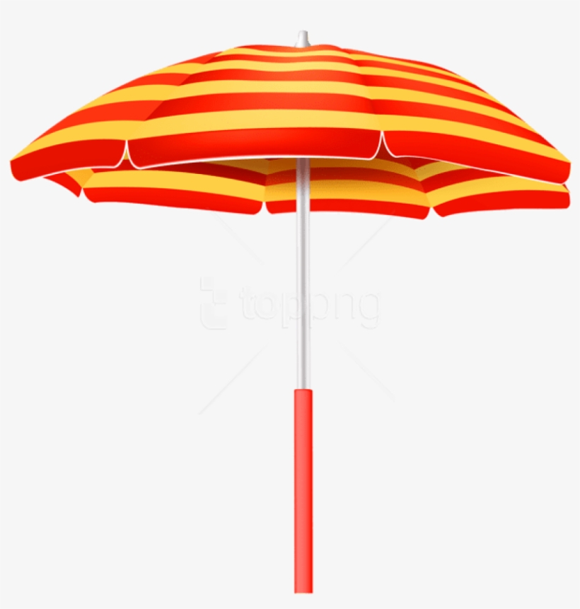 Free Png Download Striped Beach Umbrella Clipart Png - Striped Umbrella Red And Yellow, transparent png #9381852