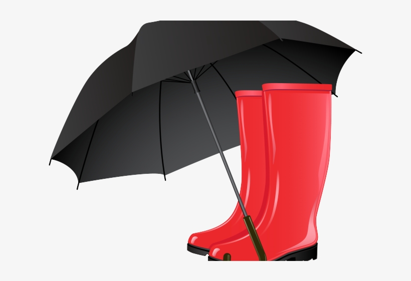 Umbrella Clipart Umbrella Rain - Rain Boots And Umbrella, transparent png #9381958