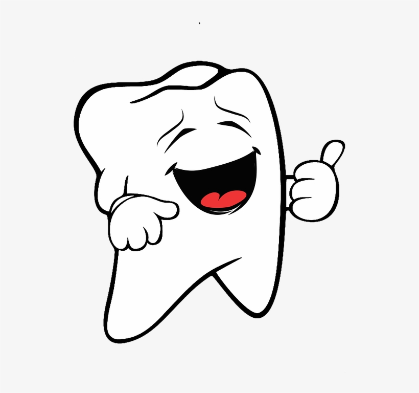 Free Illustration Happy Tooth Clipart Sticker Image - Clip Art Teeth Logo, transparent png #9382318
