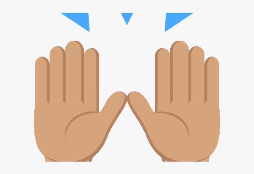 Hand Emoji Clipart Person Raising Both Hand In Celebration - Illustration, transparent png #9382523