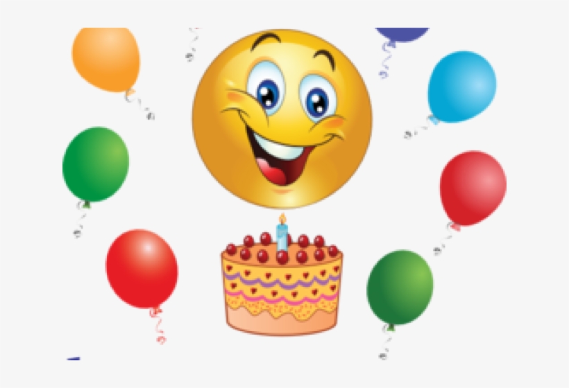 Emoji Clipart Celebration - Happy Bday Smiley Faces, transparent png #9382567