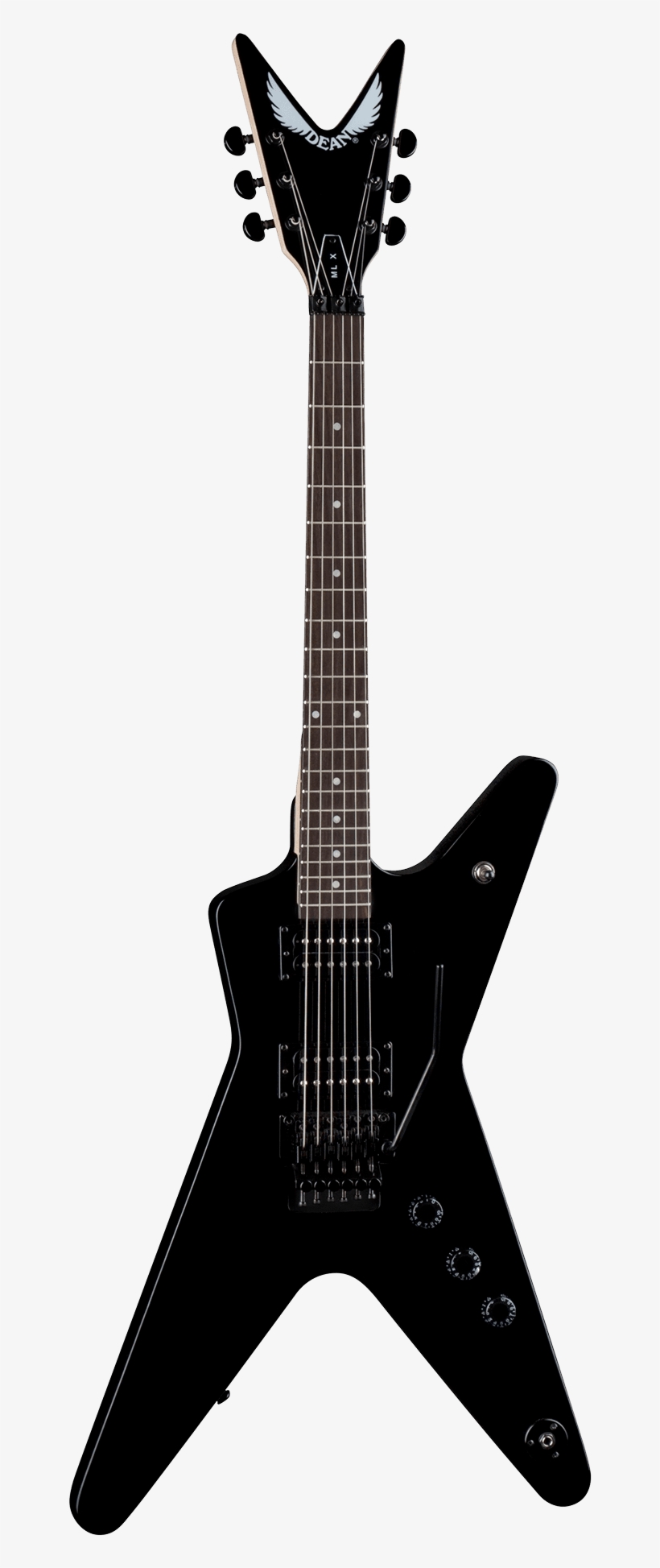 Guitarra Dean Mlx Com Floyd Rose Ml Series Black Preta - Washburn D200 Pro E, transparent png #9382822