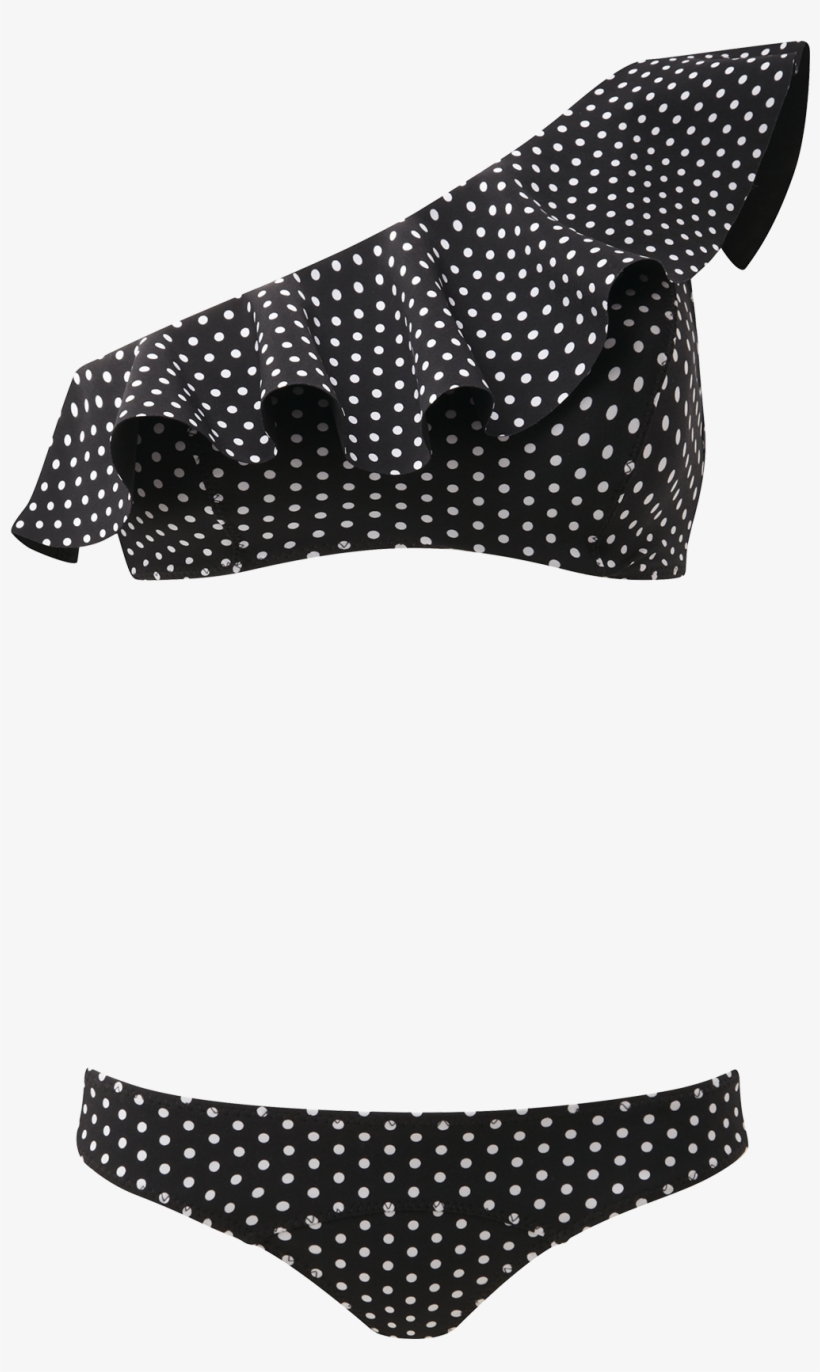 black polka dot bikini bottoms