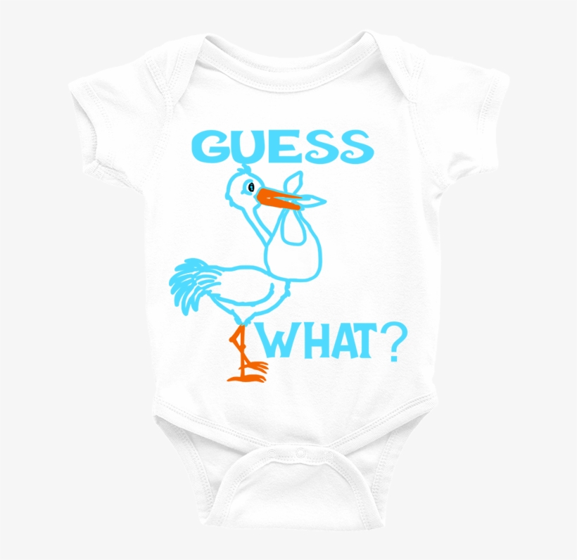 Stork Announcement Onesie - White Stork, transparent png #9383328