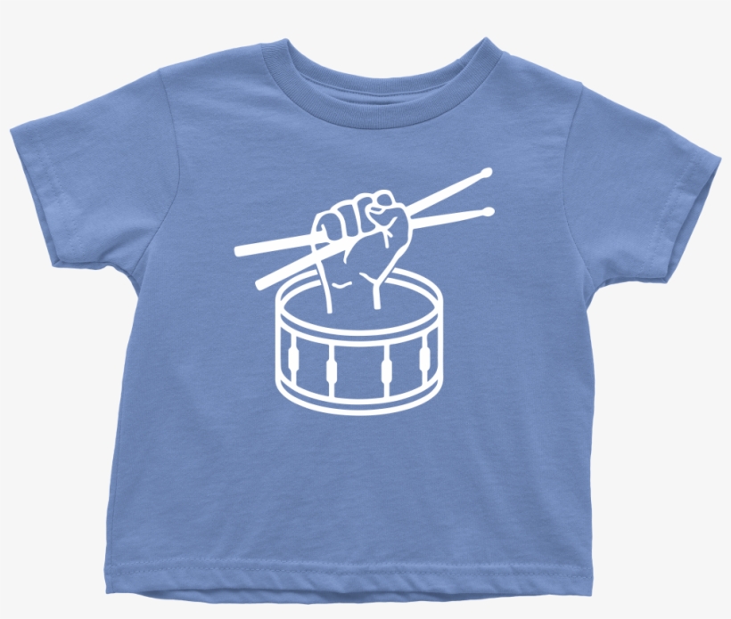 Raised Fist And Drumsticks - T-shirt, transparent png #9383426