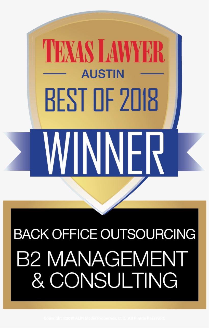 Texas Lawyer Best Of Austin Award Back Office Outsourcing - Lawyer, transparent png #9385091