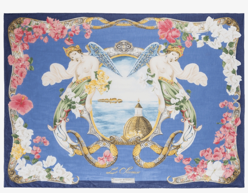 All Season Sirenuse Silk Scarf - Motif, transparent png #9385235