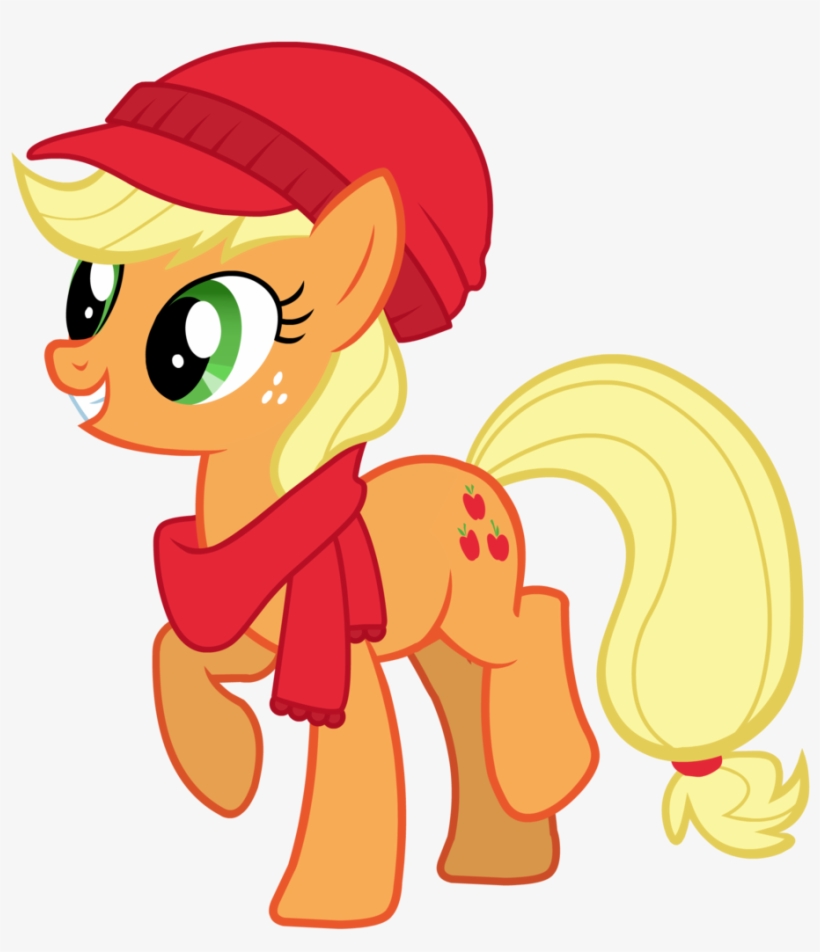 Applejack, Christmas, Clothes, Hat, Hearth's Warming - My Little Pony Applejack Christmas, transparent png #9385299