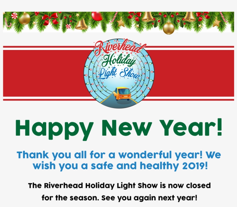 The Riverhead Holiday Light Show - Free Clipart Happy New Year 2019, transparent png #9385448