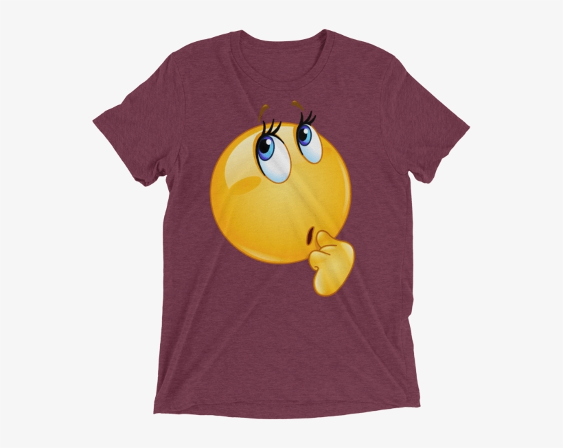 Funny Wonder Female Emoji Face T Shirt - Shirt, transparent png #9385620