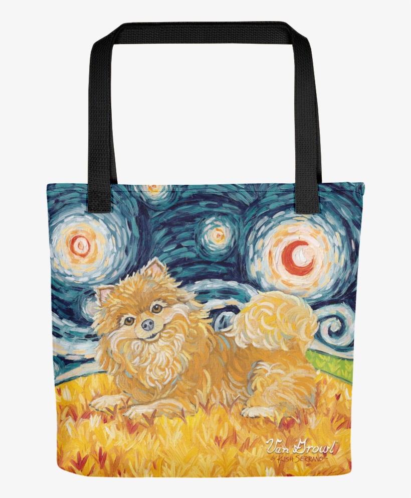 Pomeranian Starry Night Tote - National Sawdust Tote Bag, transparent png #9385945