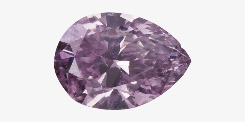 Pear Diamond Pinkish Purple Si2 - Amethyst, transparent png #9386138