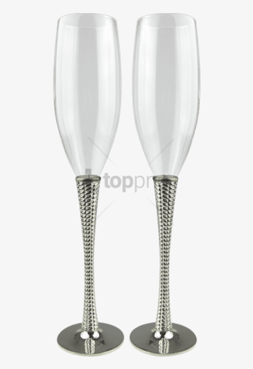 Free Png Silver Champagne Glass Png Image With Transparent - Wine Glass, transparent png #9386361