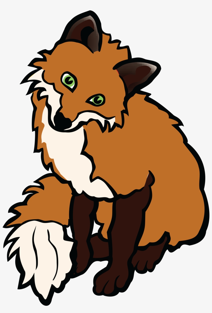 Free Clipart Of A Fox - Fox Clip Art Black And White Free, transparent png #9386736